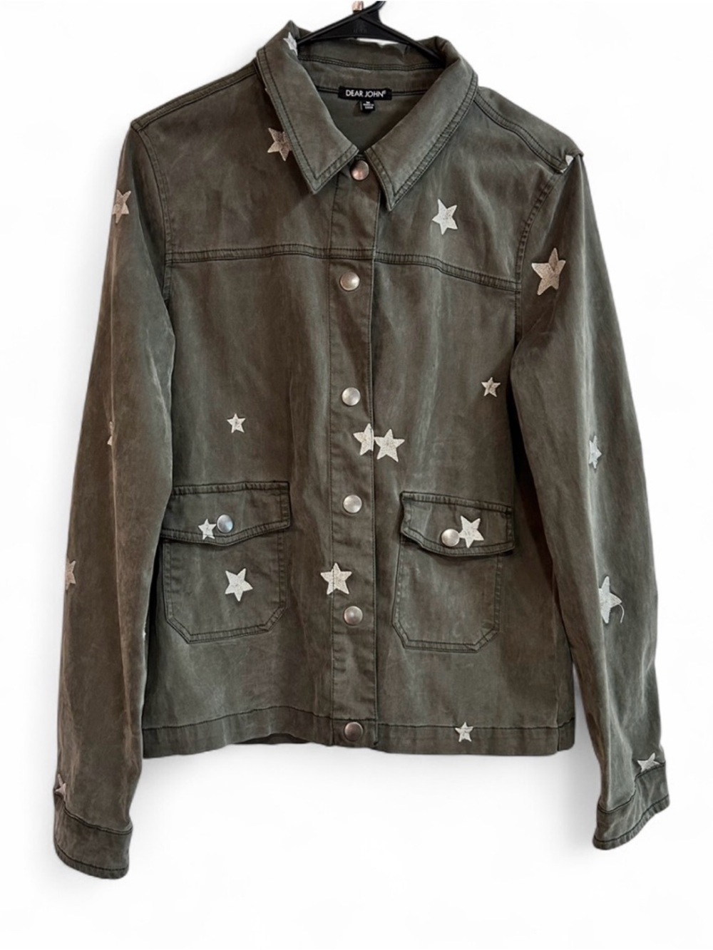 Dear John Olive Green Star-Accent Jacket